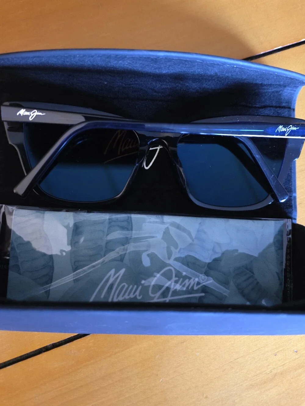 Maui Jim Blue Frame Blue Lens Sunglasses